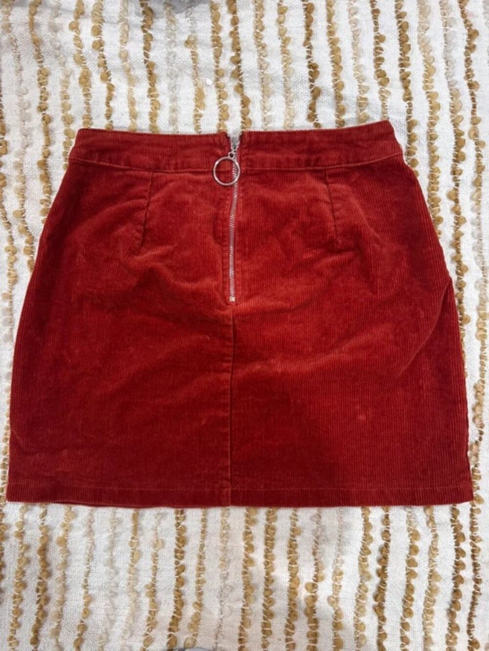 Burnt orange corduroy skirt